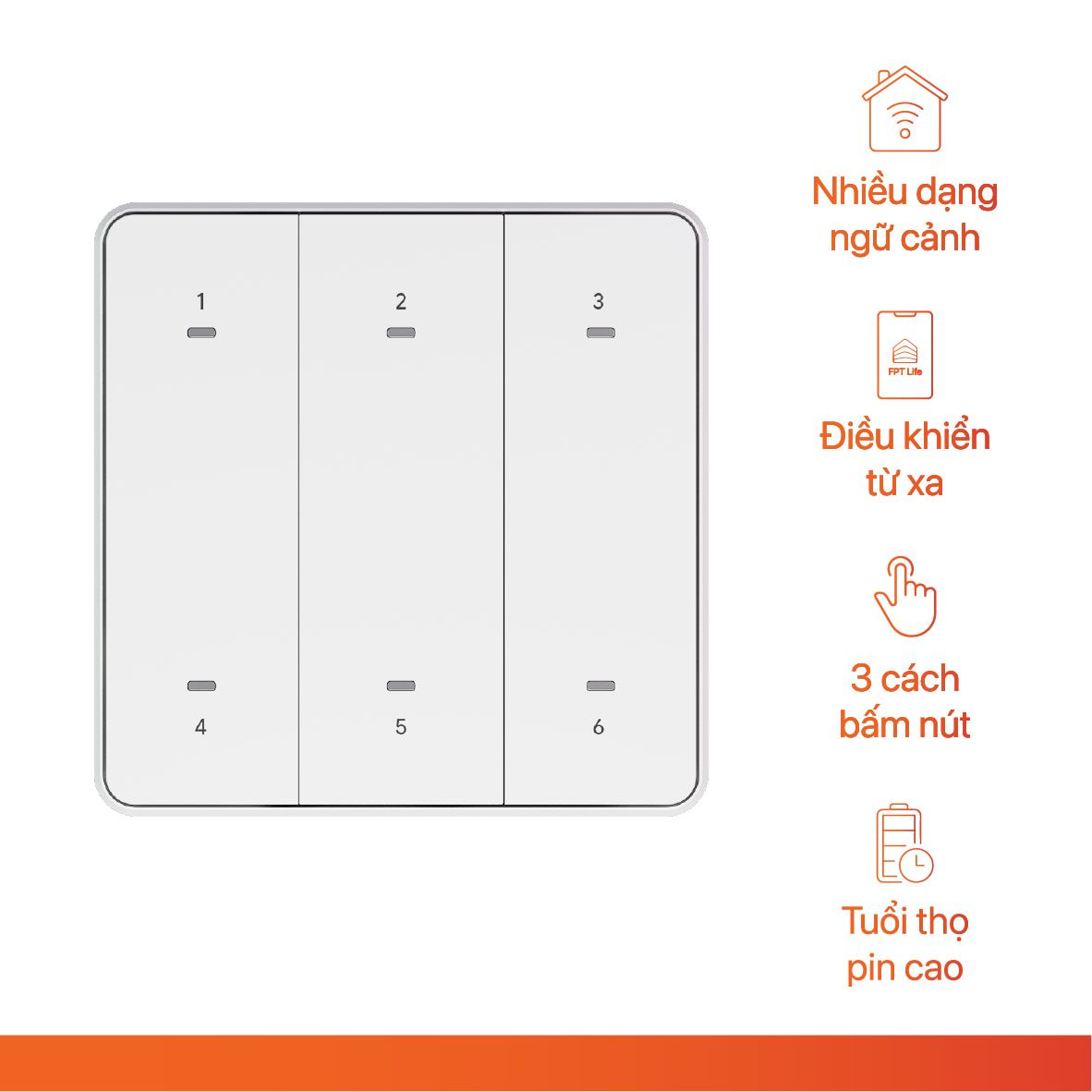 Nút Bấm Ngữ Cảnh Không Dây FPT Smarthome