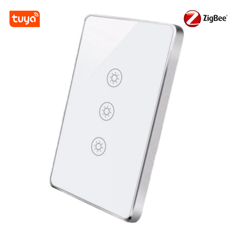 Công Tắc Zigbee Không Dây N Viền Kim Loại Chữ Nhật Tuya ZE2KN-US