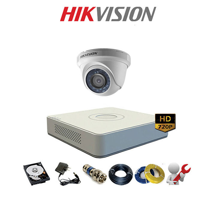 Lắp đặt trọn bộ 1 Camera TVI 1MP Hikvision