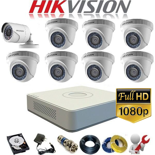 Lắp đặt trọn bộ 8 Camera TVI 2MP Hikvision